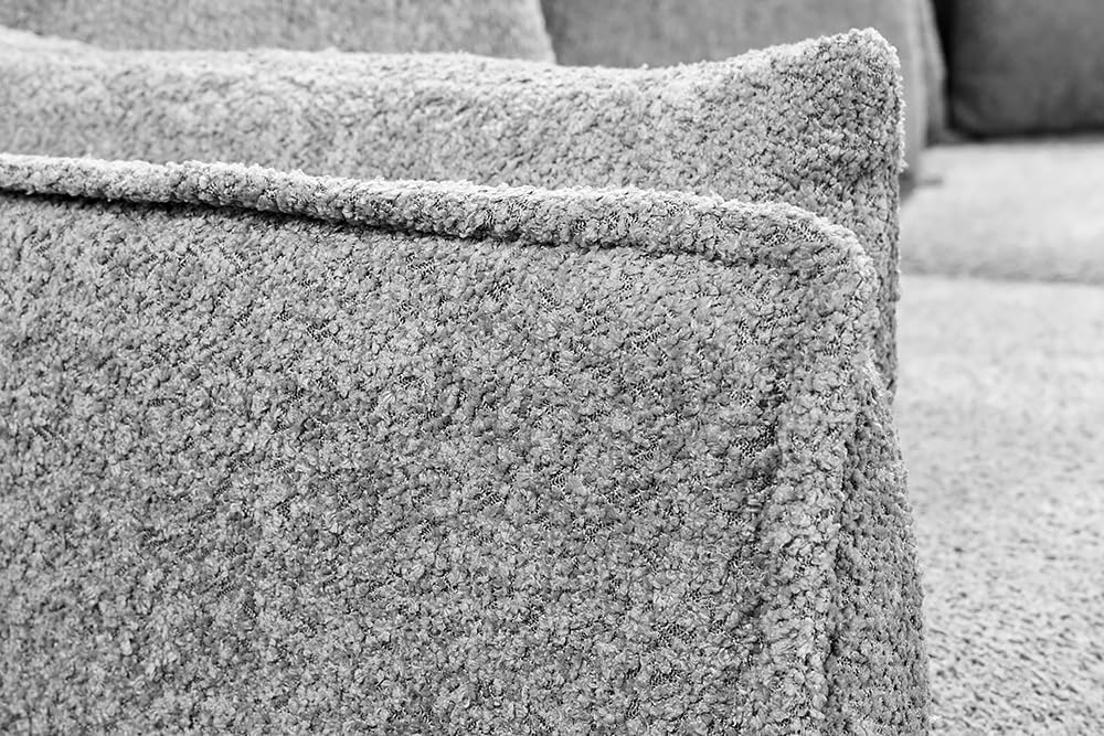 Riess Ambiente Heaven 3-Sitzer Sofa 200 cm Grau Bouclé Federkern Couch Modern Rücken echt