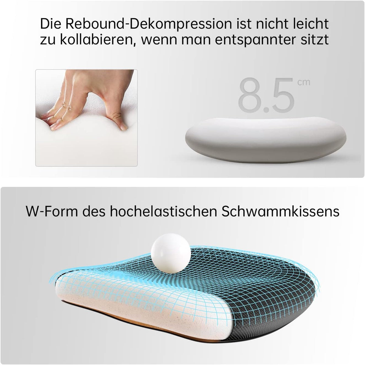 SIHOO Ergonomischer Bürostuhl – Verstellbare Lendenstütze, Kopfstütze, Wippfunktion, Belastbar bis 150 kg