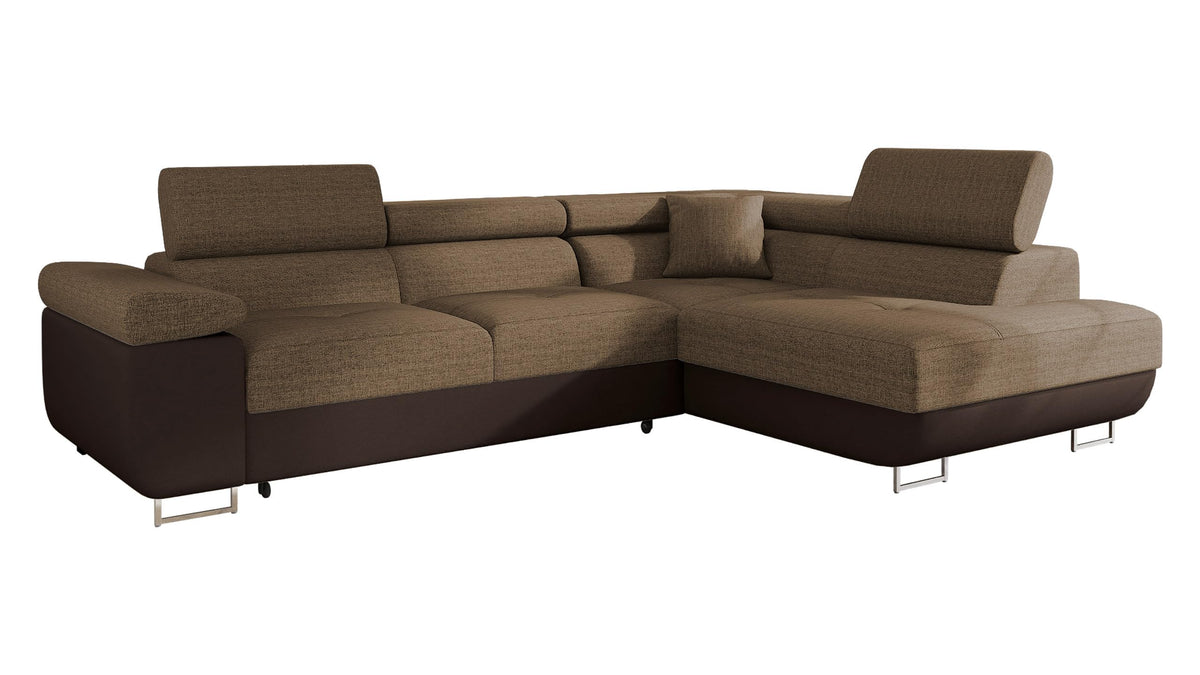 Mirjan24 Torezio Ecksofa mit Schlaffunktion und Bettkasten – 4-Sitzer L-Form