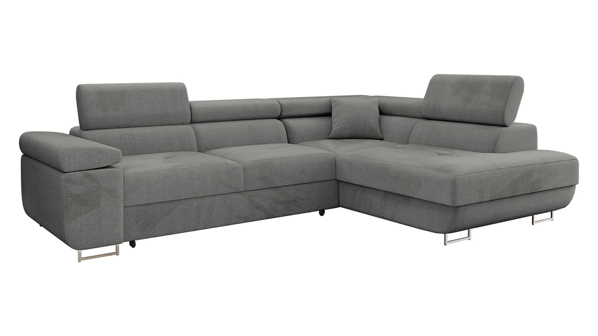 Mirjan24 Torezio Ecksofa mit Schlaffunktion und Bettkasten – 4-Sitzer L-Form