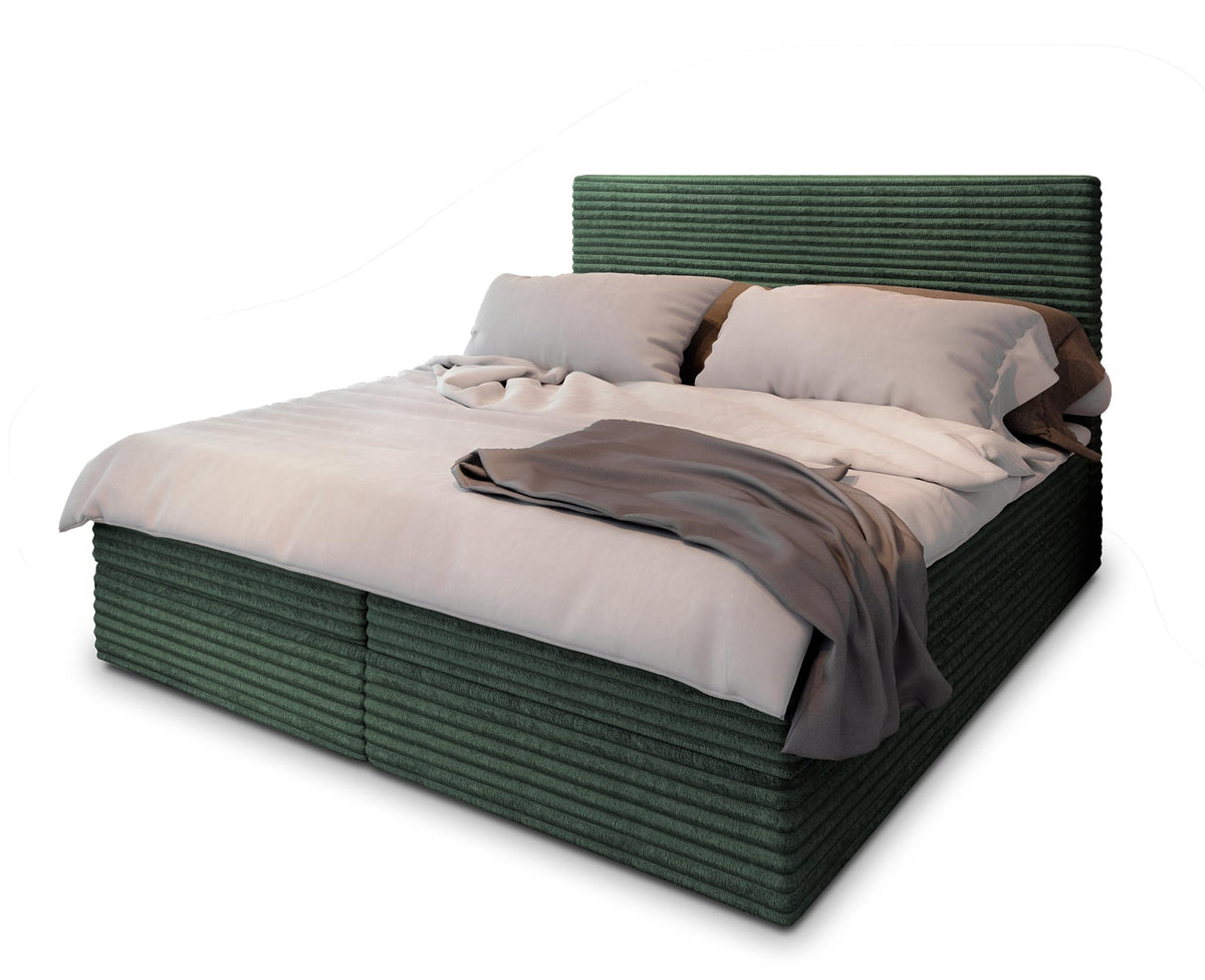 Masseno Boxspring bed PISA – Complete set with mattress & topper, storage box, upholstered bed
