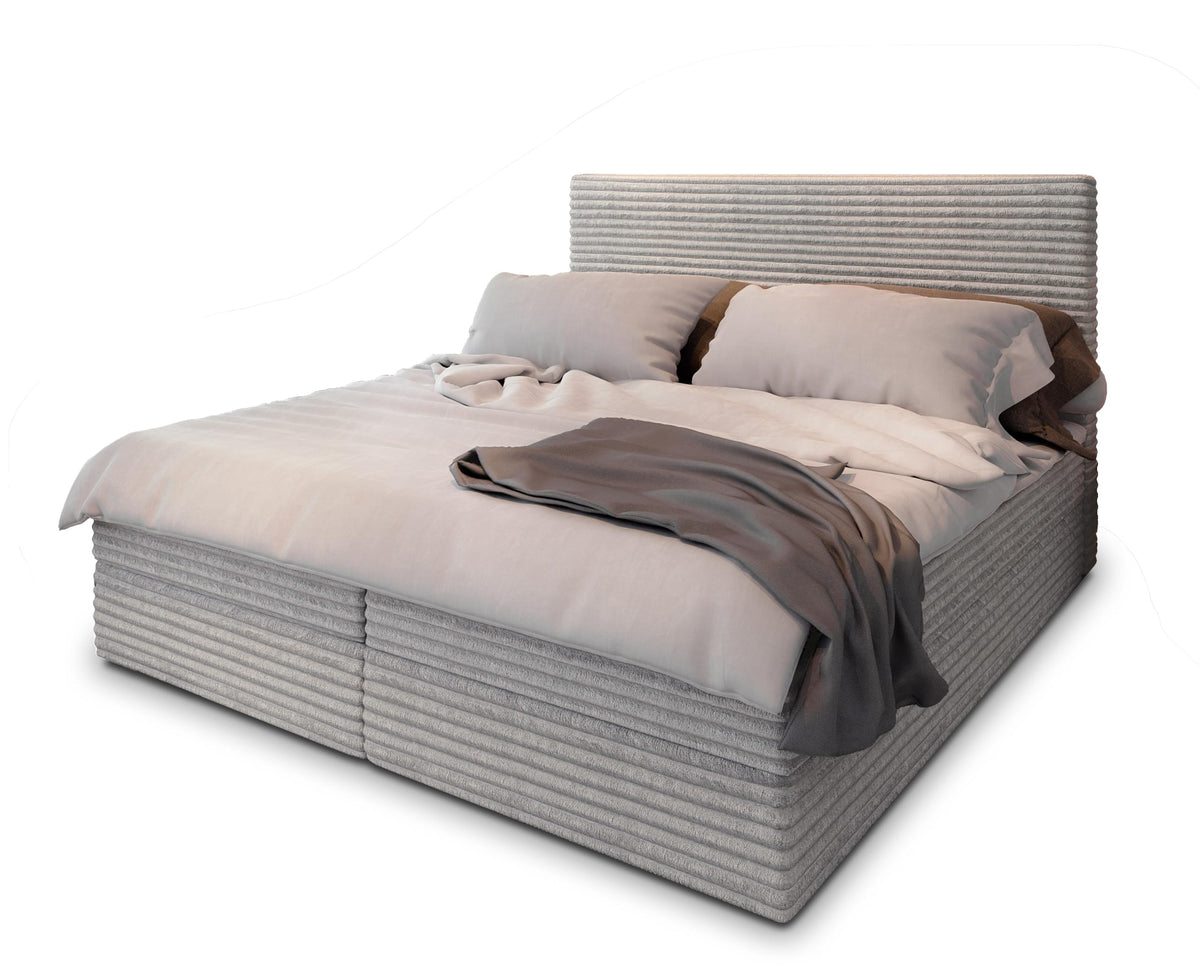 Masseno Boxspring bed PISA – Complete set with mattress & topper, storage box, upholstered bed