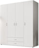 Stella Trading Kleiderschrank mit Drehtüren – Holzschrank für Schlafzimmer, zeitloses Design