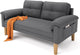Xbro 2-Sitzer Stoffsofa – Modernes Loveseat, Mit Armlehnen und Seitentasche