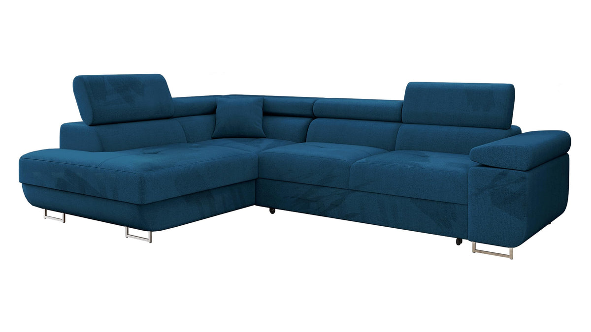 Mirjan24 Torezio Ecksofa mit Schlaffunktion und Bettkasten – 4-Sitzer L-Form
