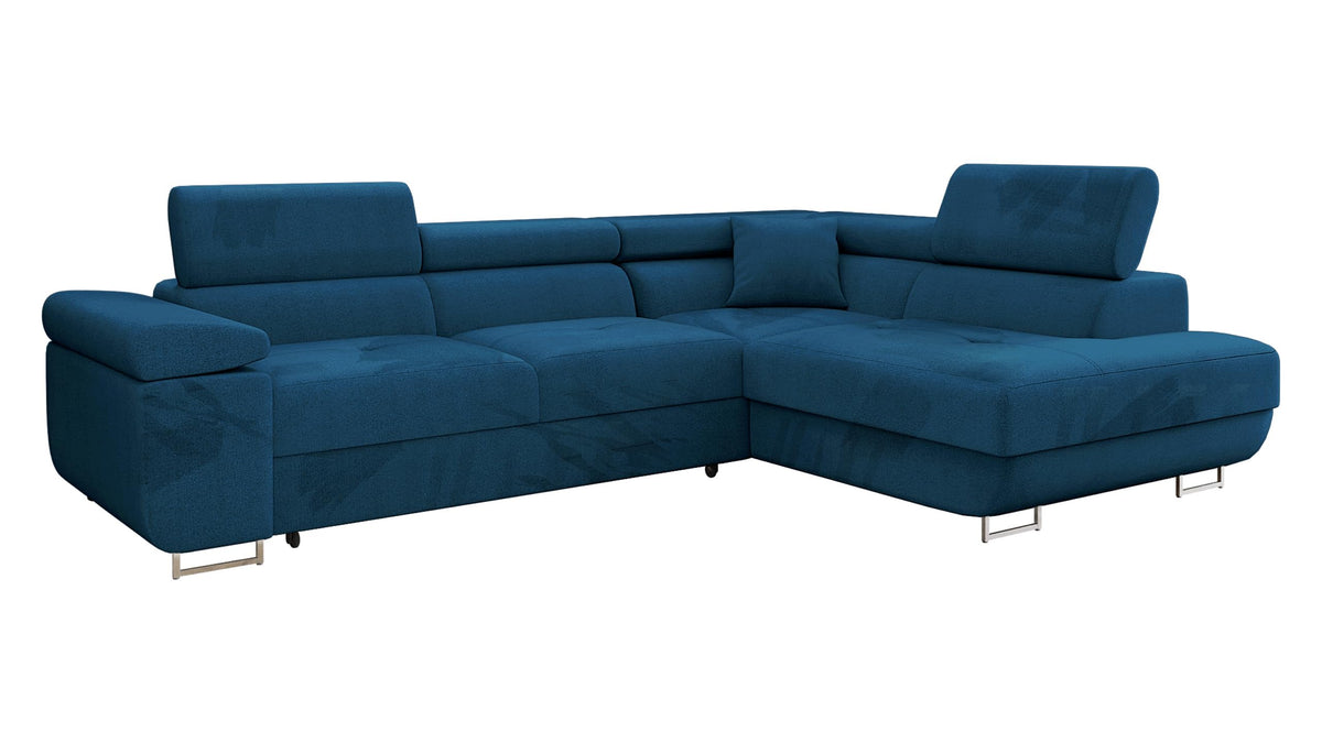 Mirjan24 Torezio Ecksofa mit Schlaffunktion und Bettkasten – 4-Sitzer L-Form