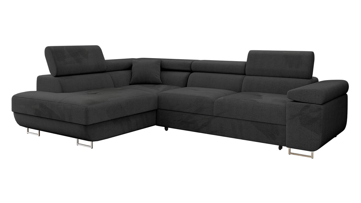 Mirjan24 Torezio Ecksofa mit Schlaffunktion und Bettkasten – 4-Sitzer L-Form