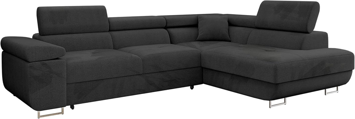 Mirjan24 Torezio Ecksofa mit Schlaffunktion und Bettkasten – 4-Sitzer L-Form