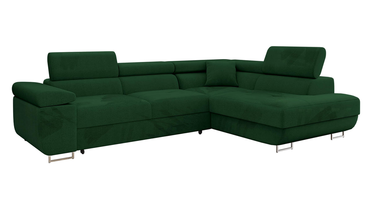 Mirjan24 Torezio Ecksofa mit Schlaffunktion und Bettkasten – 4-Sitzer L-Form
