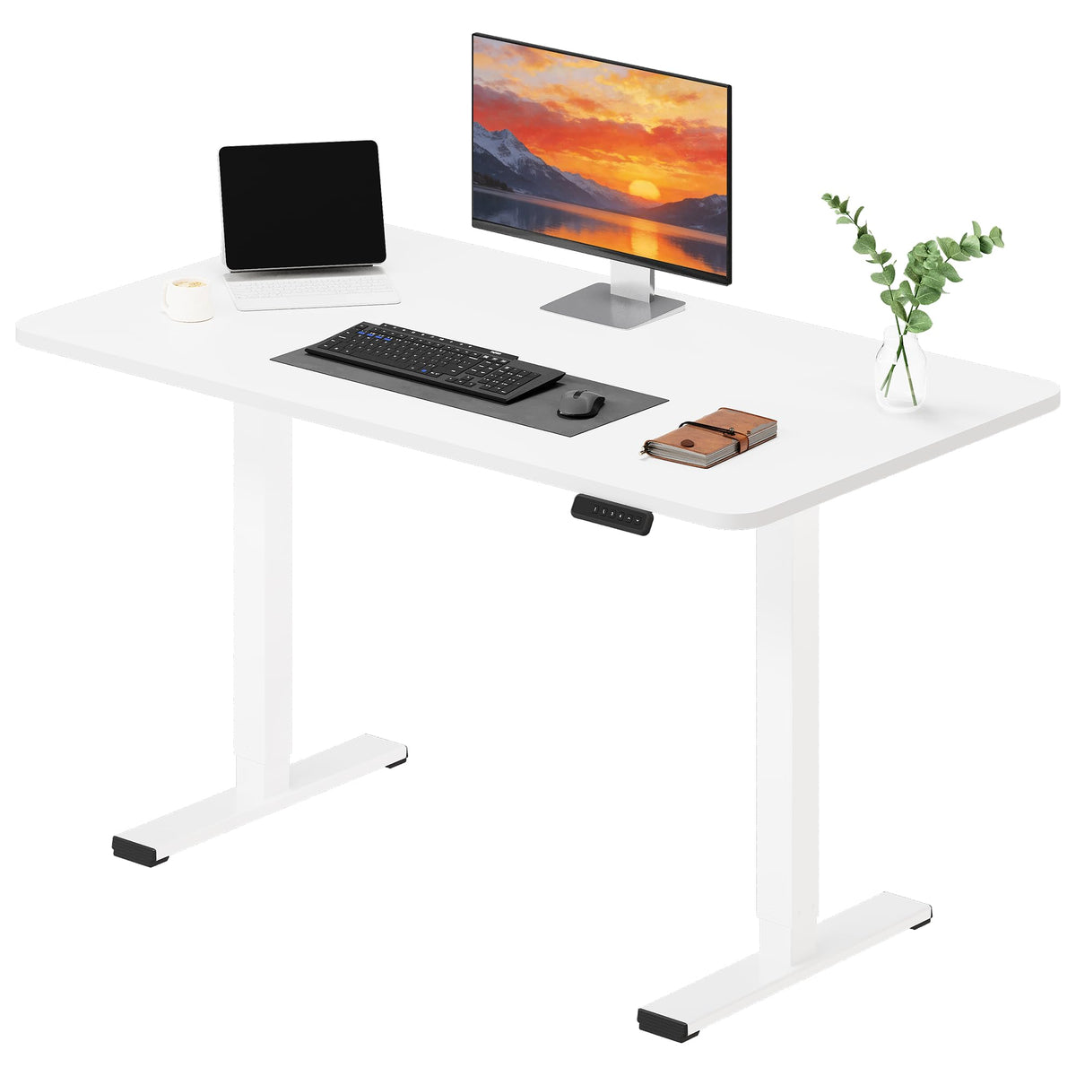 SANODESK höhenverstellbarer Schreibtisch – XXL Stehschreibtisch elektrisch, ergonomisch, stabil