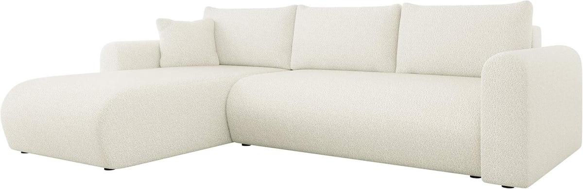 Mirjan24 Ecksofa Eliwo L-Form, Schlafsofa mit Bettkasten, Wohnlandschaft mit Schlaffunktion, modernes Polstersofa, universelle Ottomane