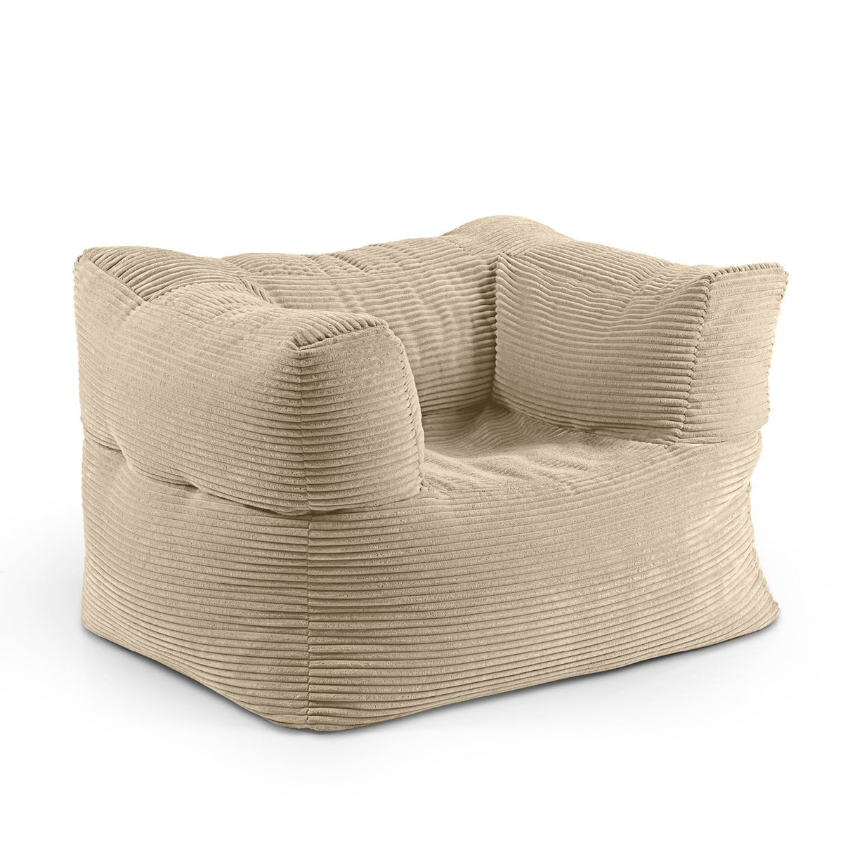 Lumaland Modulares Cord Sitzsack Sofa Set – Bean Bag Module mit EPS-Füllung, Weich, Indoor, Modern