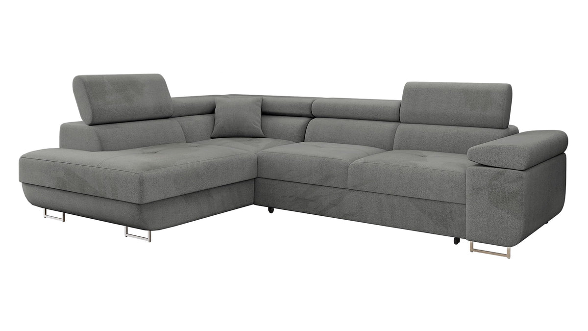 Mirjan24 Torezio Ecksofa mit Schlaffunktion und Bettkasten – 4-Sitzer L-Form