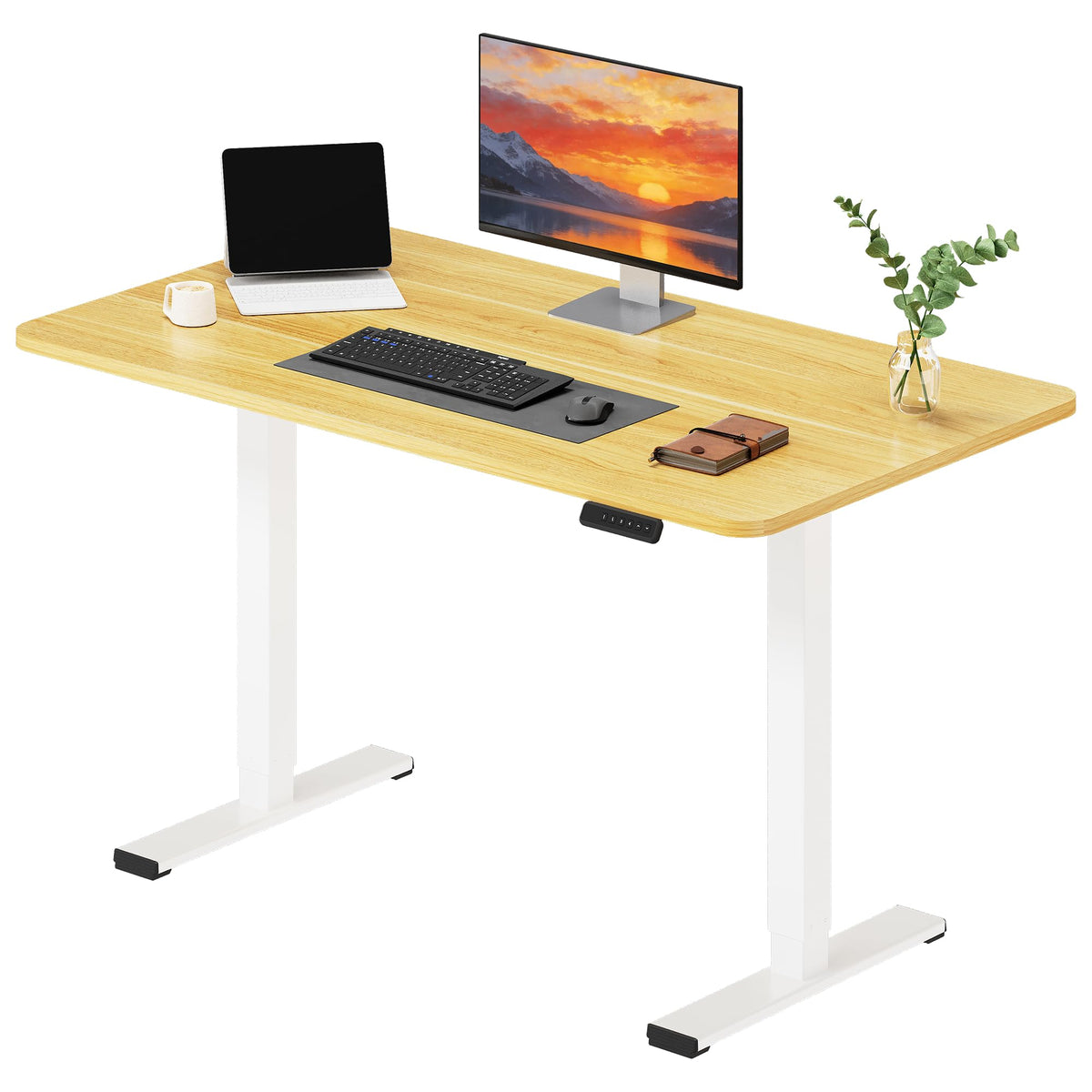 SANODESK höhenverstellbarer Schreibtisch – XXL Stehschreibtisch elektrisch, ergonomisch, stabil