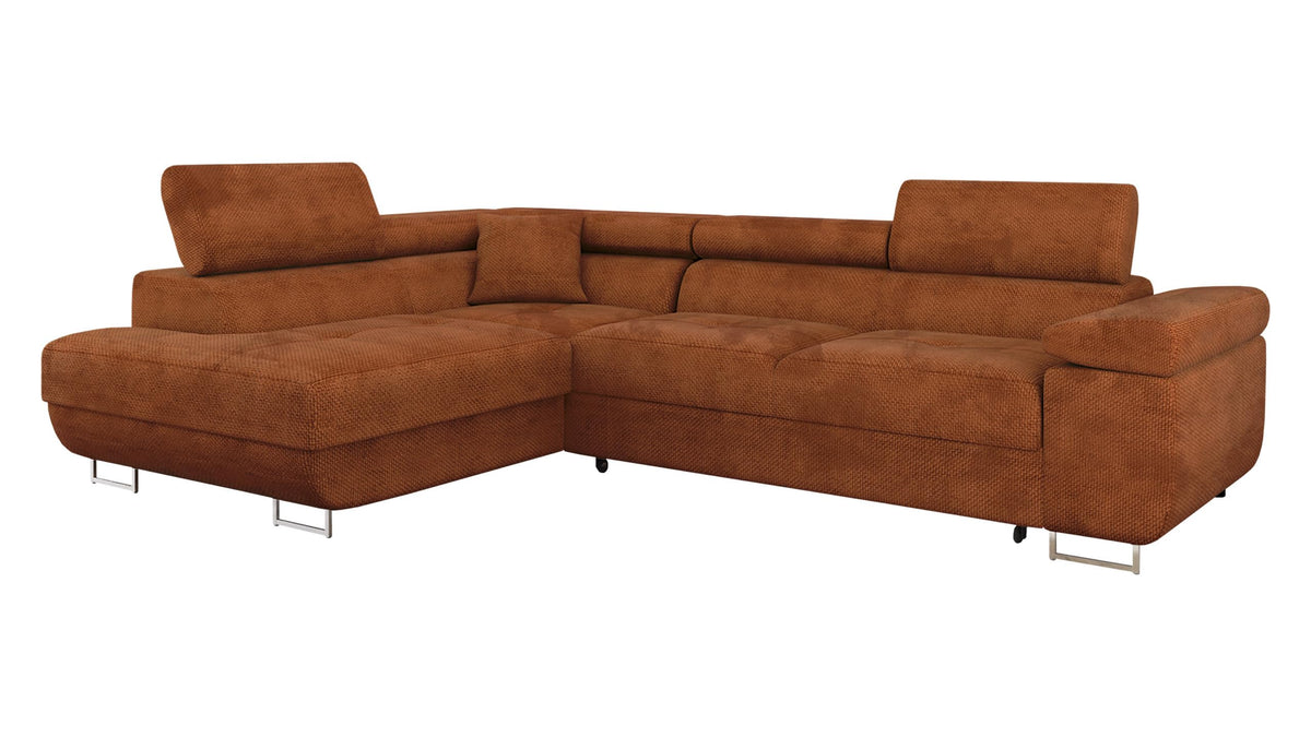 Mirjan24 Torezio Ecksofa mit Schlaffunktion und Bettkasten – 4-Sitzer L-Form