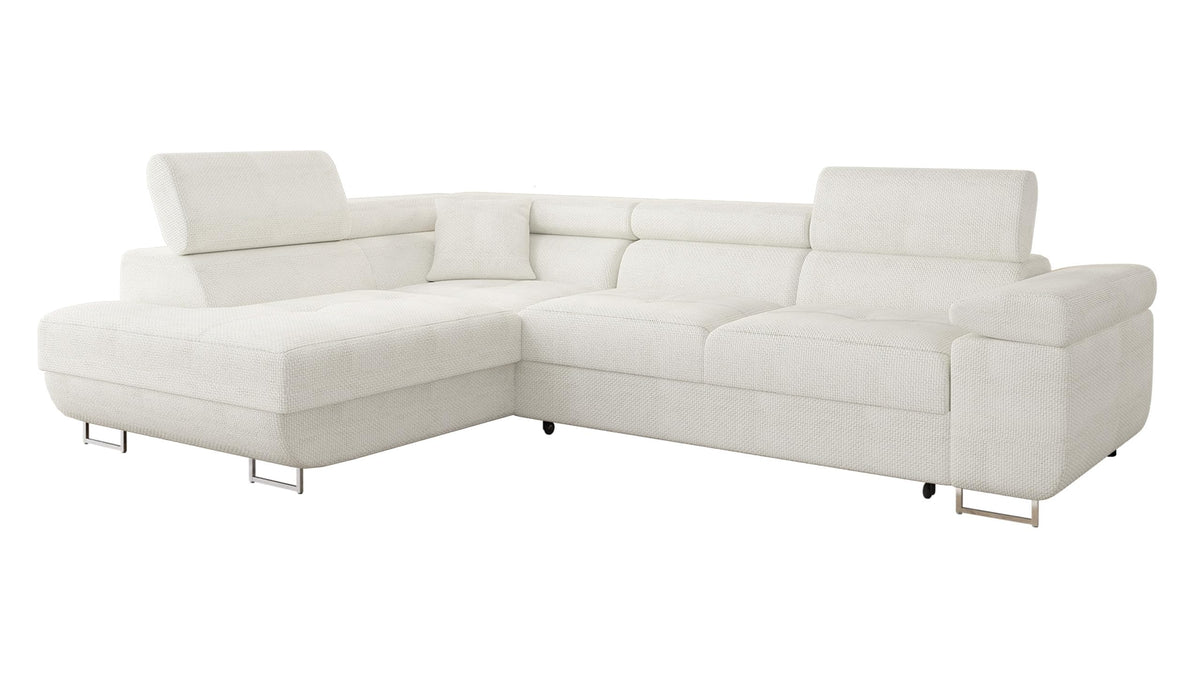 Mirjan24 Torezio Ecksofa mit Schlaffunktion und Bettkasten – 4-Sitzer L-Form