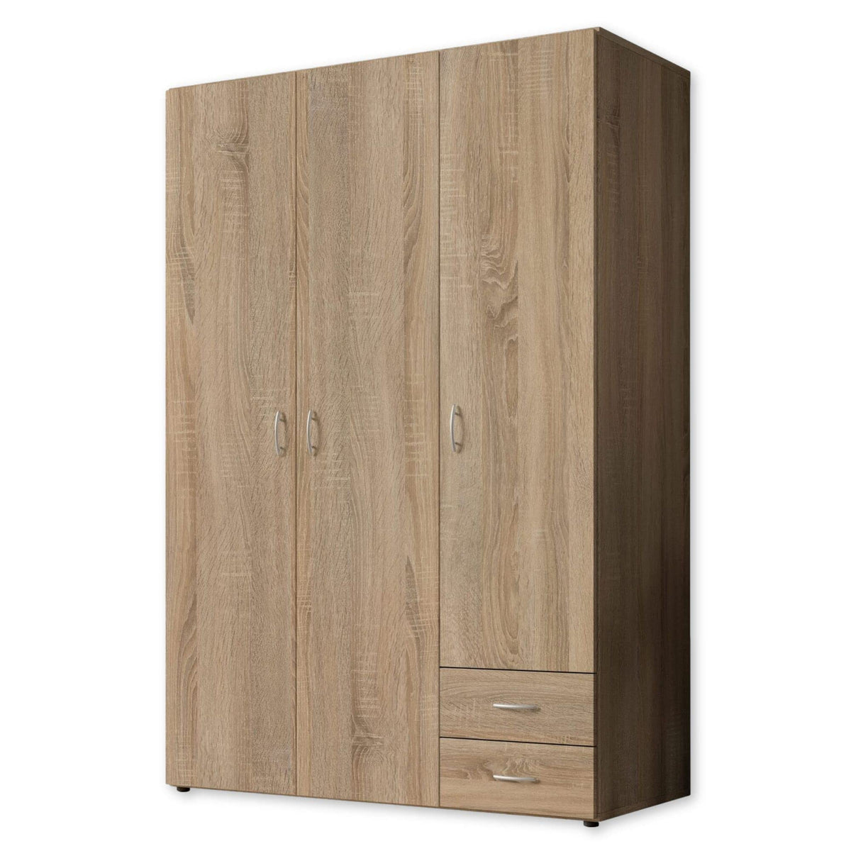 Stella Trading Kleiderschrank mit Drehtüren – Holzschrank für Schlafzimmer, zeitloses Design