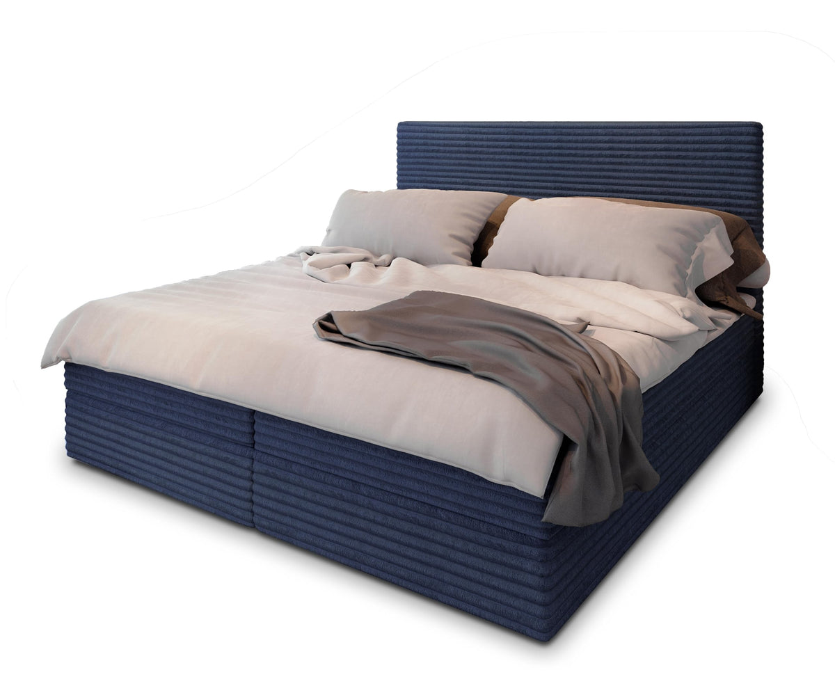 Masseno Boxspring bed PISA – Complete set with mattress & topper, storage box, upholstered bed