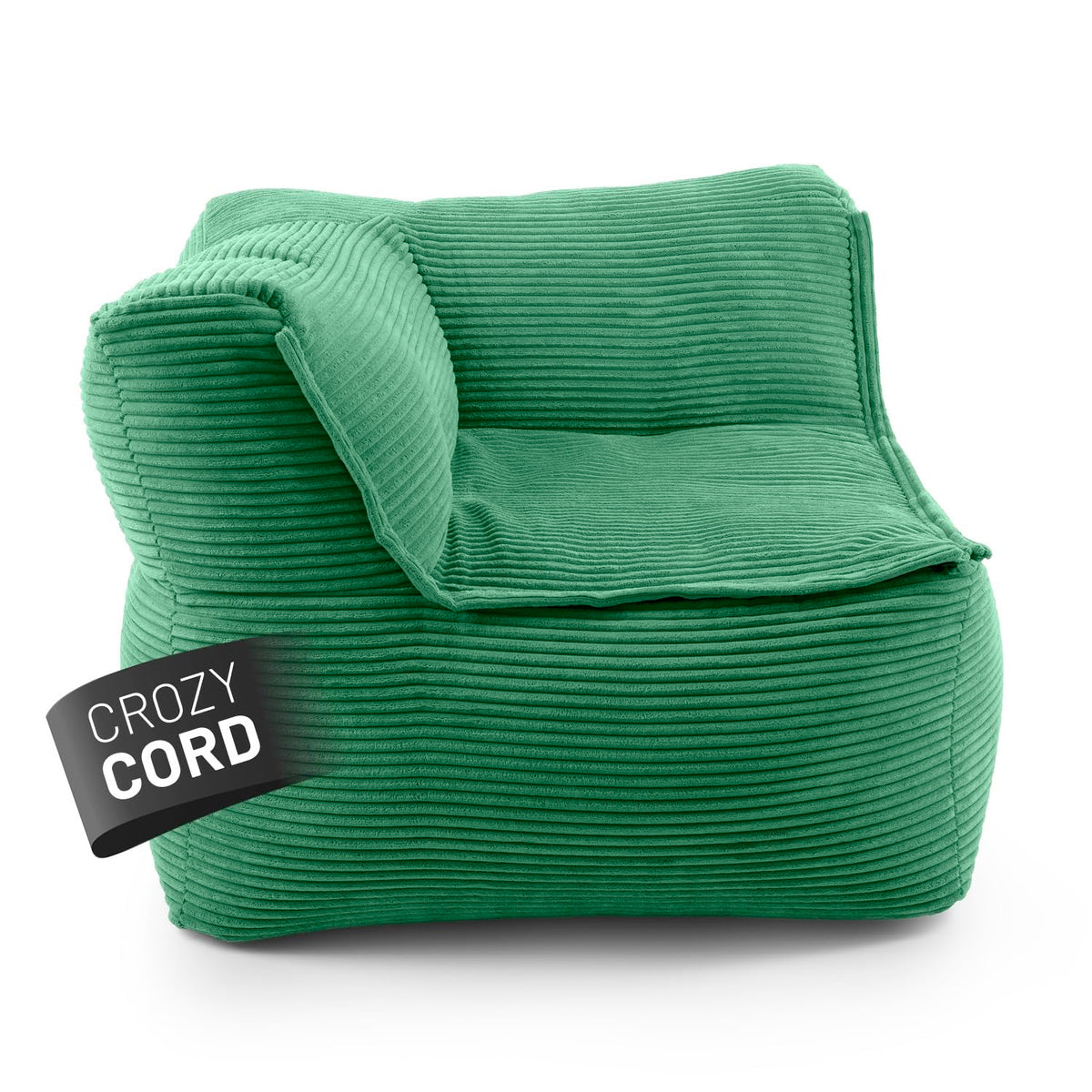 Lumaland Modulares Cord Sitzsack Sofa Set – Bean Bag Module mit EPS-Füllung, Weich, Indoor, Modern