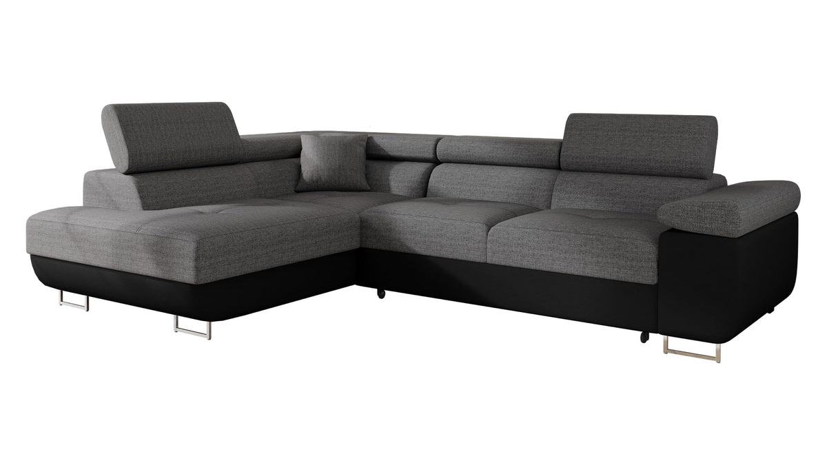 Mirjan24 Torezio Ecksofa mit Schlaffunktion und Bettkasten – 4-Sitzer L-Form