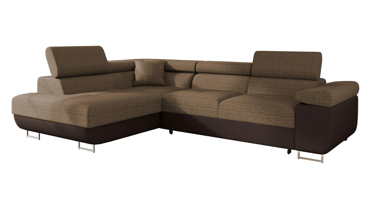 Mirjan24 Torezio Ecksofa mit Schlaffunktion und Bettkasten – 4-Sitzer L-Form