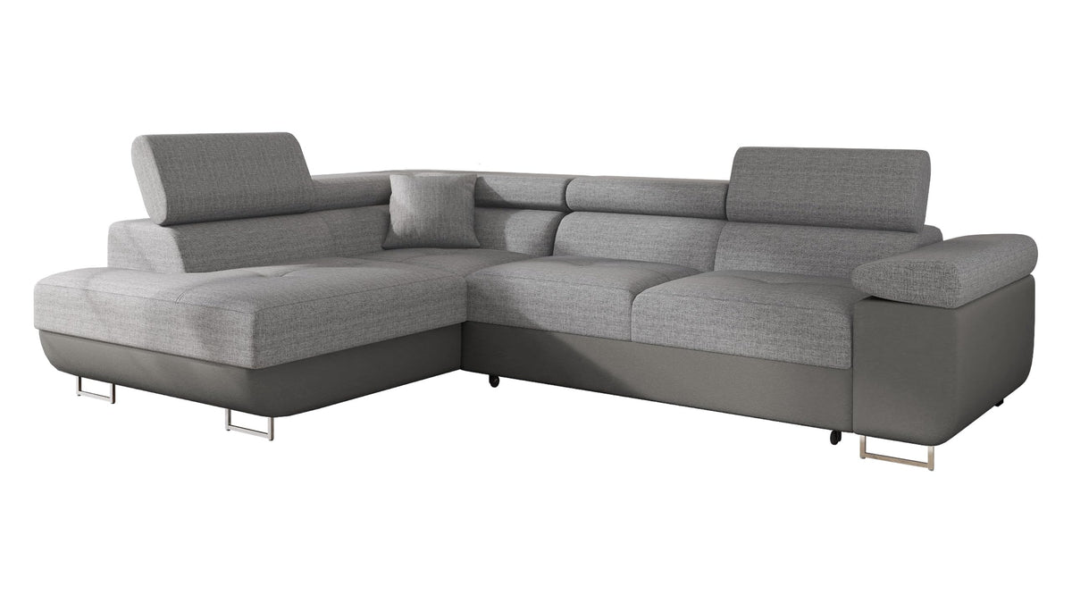 Mirjan24 Torezio Ecksofa mit Schlaffunktion und Bettkasten – 4-Sitzer L-Form