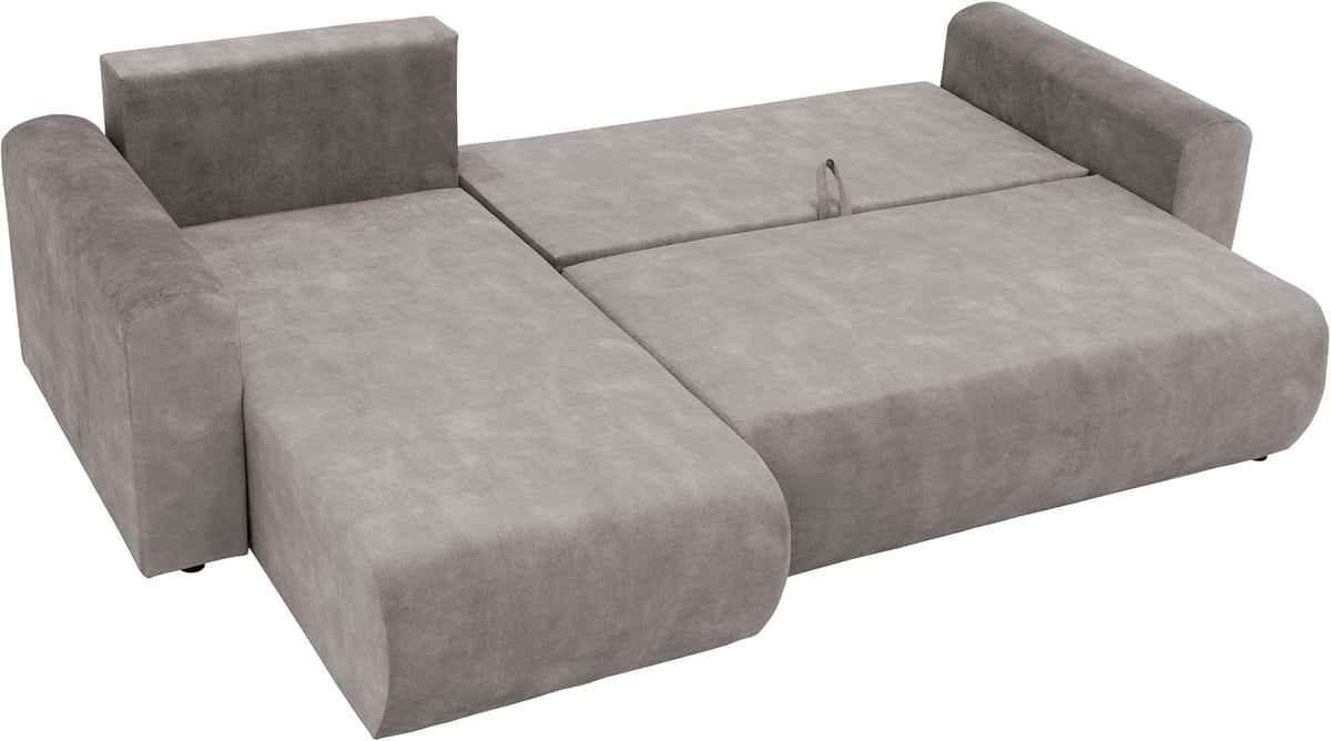 Mirjan24 Ecksofa Eliwo L-Form, Schlafsofa mit Bettkasten, Wohnlandschaft mit Schlaffunktion, modernes Polstersofa, universelle Ottomane