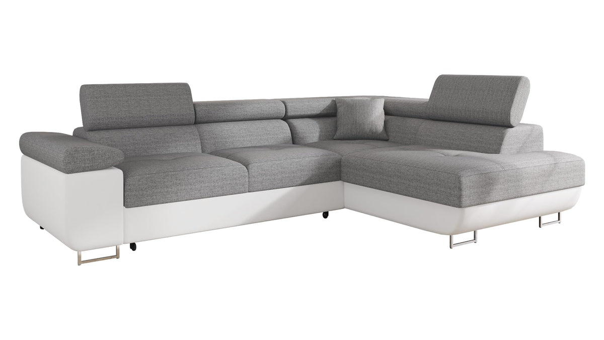 Mirjan24 Torezio Ecksofa mit Schlaffunktion und Bettkasten – 4-Sitzer L-Form