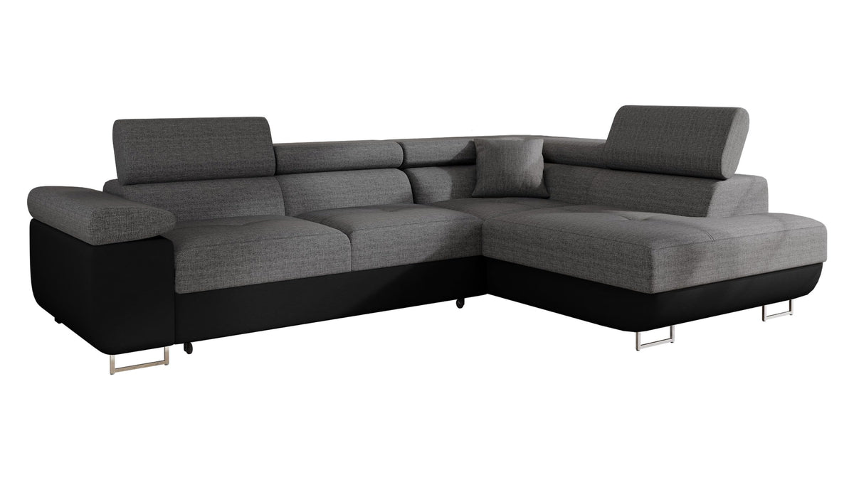 Mirjan24 Torezio Ecksofa mit Schlaffunktion und Bettkasten – 4-Sitzer L-Form