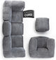 Lumaland Modulares Cord Sitzsack Sofa Set – Bean Bag Module mit EPS-Füllung, Weich, Indoor, Modern