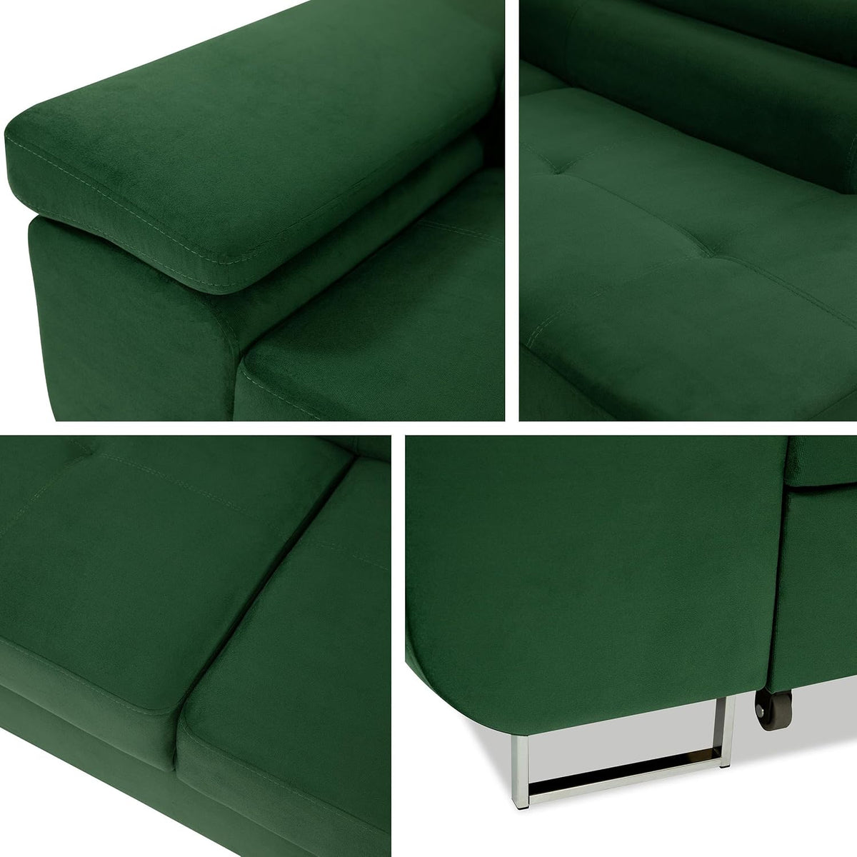 Mirjan24 Torezio Ecksofa mit Schlaffunktion und Bettkasten – 4-Sitzer L-Form