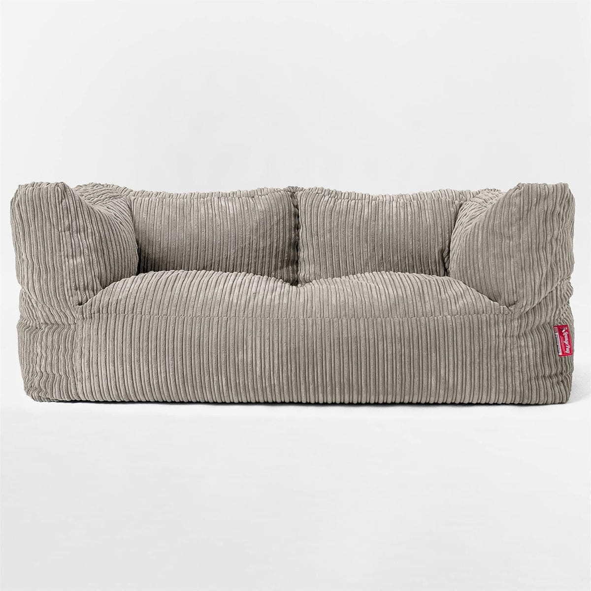 Lounge Pug 2er-Sitzer Sitzsacksofa Albert, Cord Nerzfarben, Riesiger Sitzsack mit Rückenlehne, Schlafsofa
