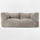 Lounge Pug 2er-Sitzer Sitzsacksofa Albert, Cord Nerzfarben, Riesiger Sitzsack mit Rückenlehne, Schlafsofa