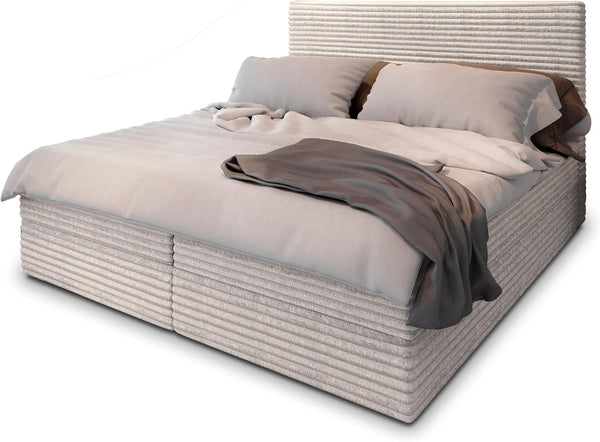 Masseno Boxspring bed PISA – Complete set with mattress & topper, storage box, upholstered bed