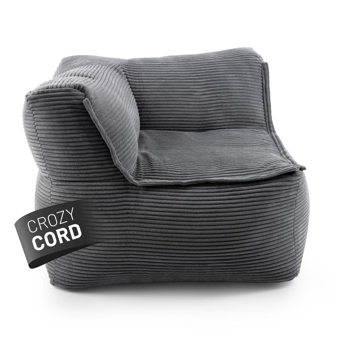 Lumaland Modulares Cord Sitzsack Sofa Set – Bean Bag Module mit EPS-Füllung, Weich, Indoor, Modern