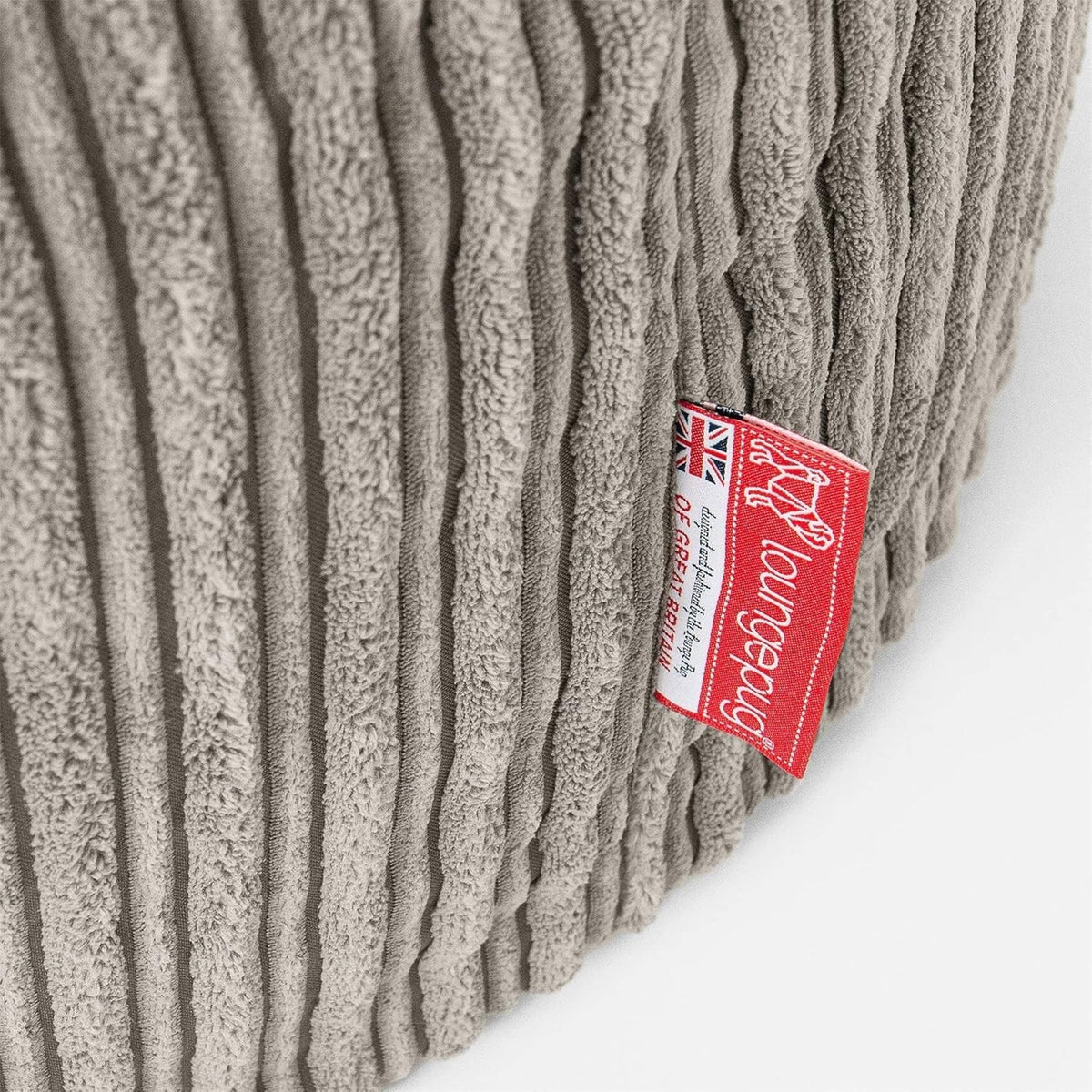 Lounge Pug 2er-Sitzer Sitzsacksofa Albert, Cord Nerzfarben, Riesiger Sitzsack mit Rückenlehne, Schlafsofa